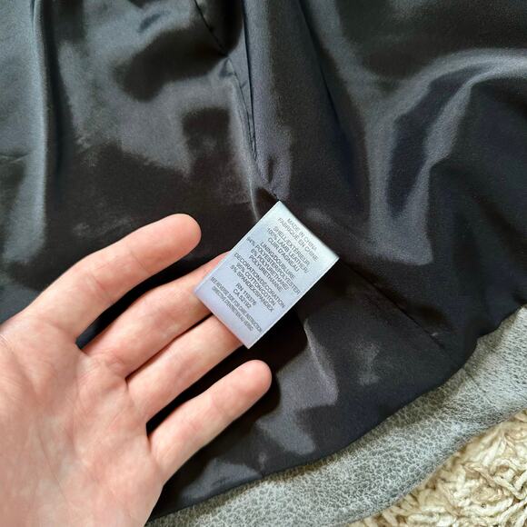 Helmut Lang Gray Lamb Leather Biker Moto Jacket Asymmetrical Women’s Size XS-S - Picture 14 of 15